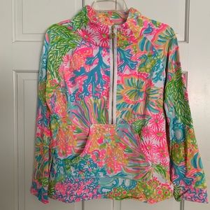 Lilly Pulitzer half zip, pastel shades, pullover jacket